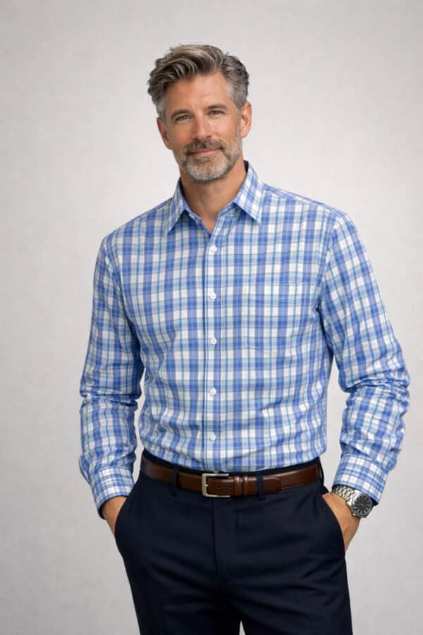 LONG SLEEVE LARGE CHECK SHIRT