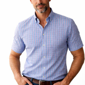 SHORT SLEEVE SMALL CHECK SHIRT