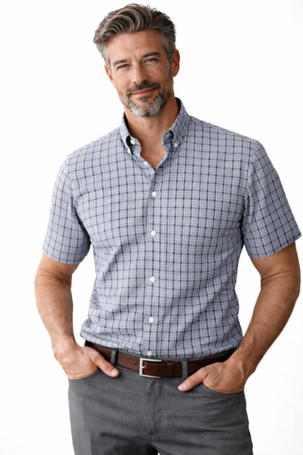 SHORT SLEEVE LARGE CHECK SHIRT